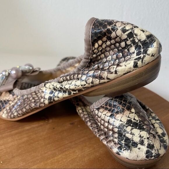 MIA Elizabeth peep-toe python beaded bauble shoes  7 - Picture 9 of 10